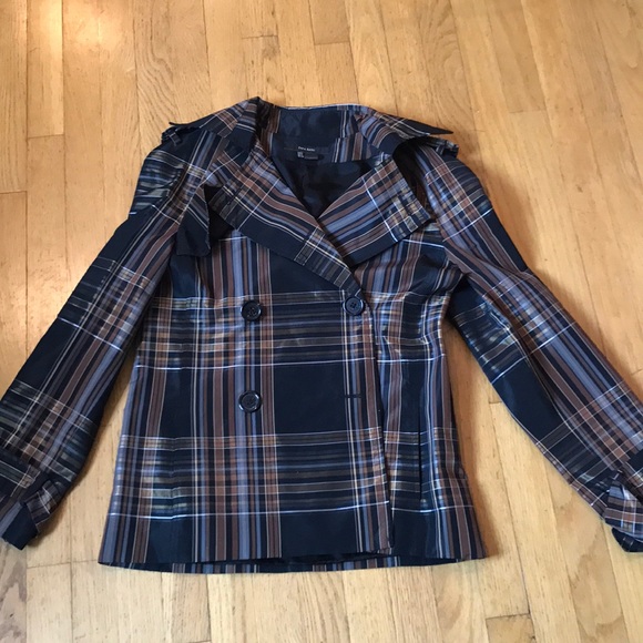 zara plaid raincoat